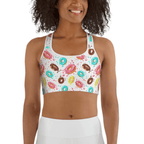 Doughnut Pattern Sports Bra