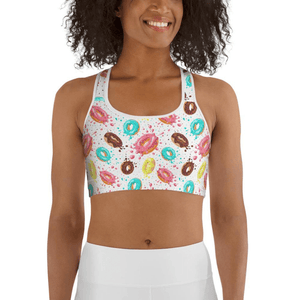 Doughnut Pattern Sports Bra