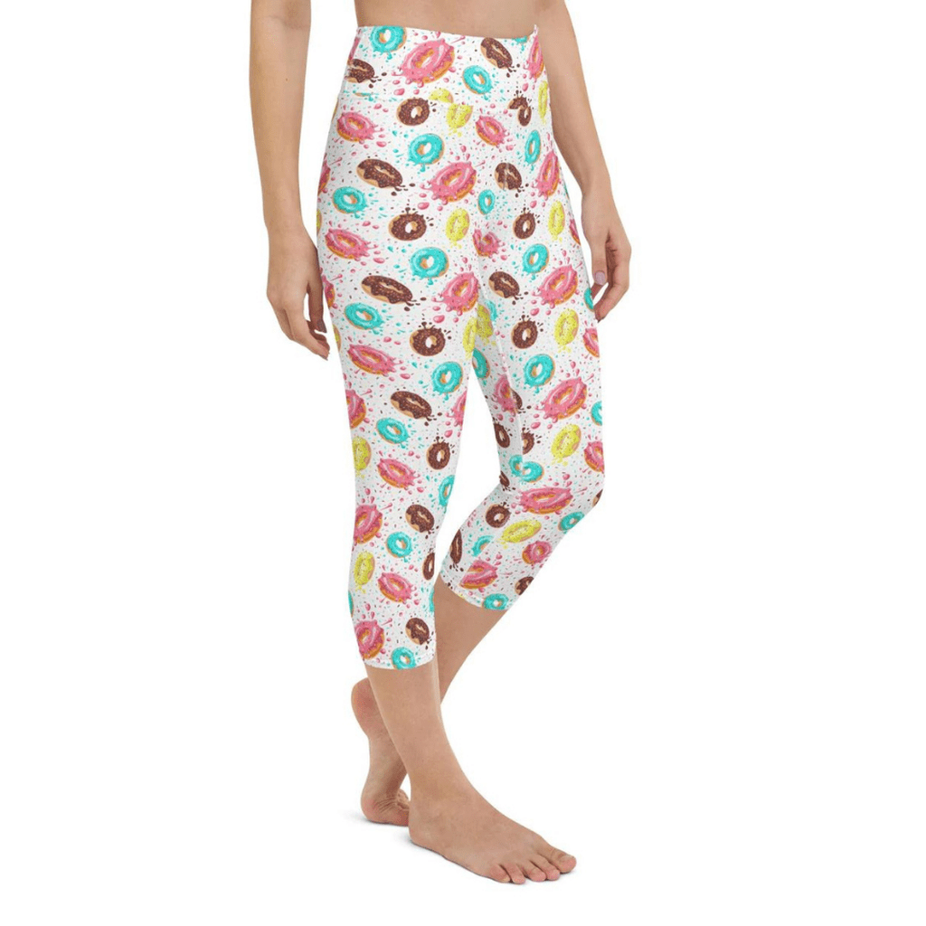 Doughnut Pattern Yoga Capris