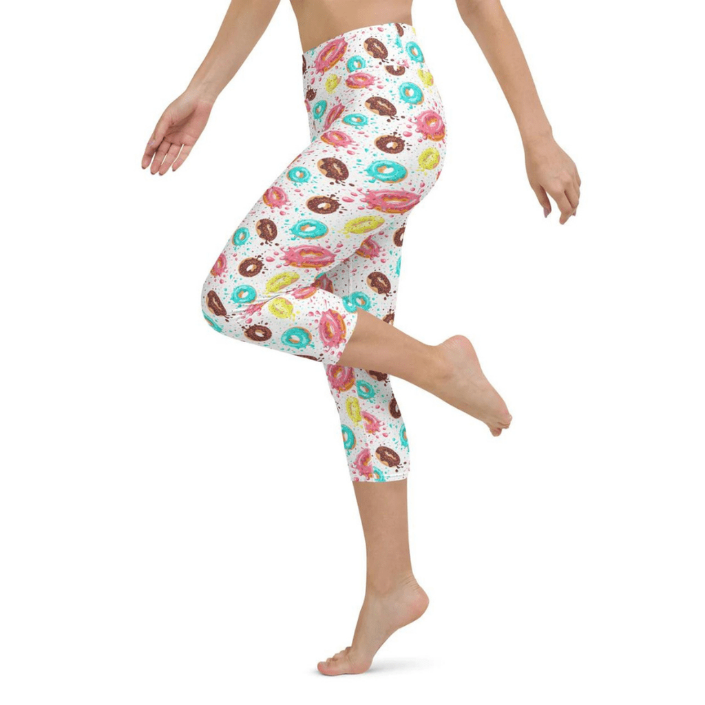 Doughnut Pattern Yoga Capris