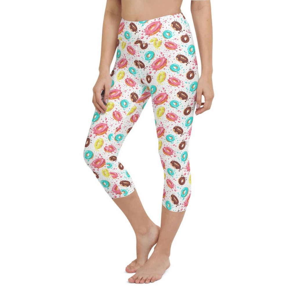 Doughnut Pattern Yoga Capris