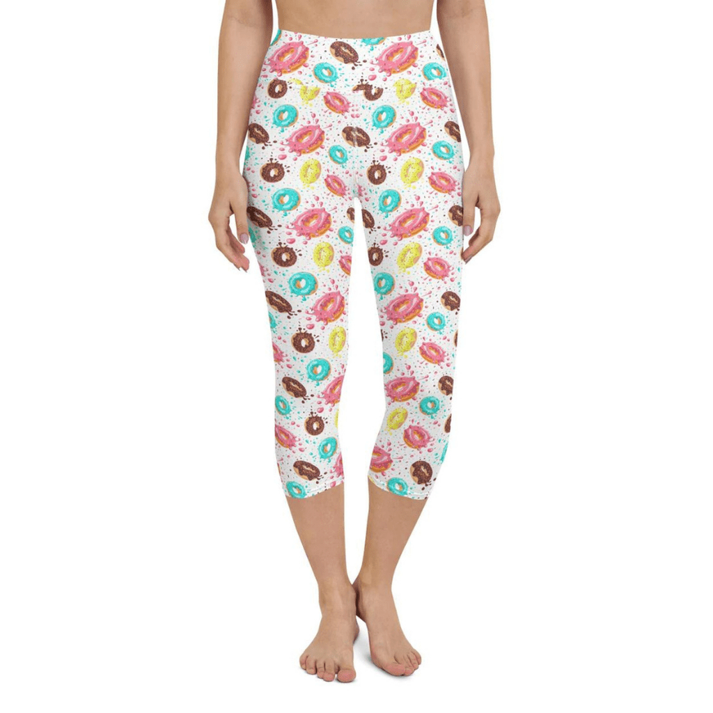 Doughnut Pattern Yoga Capris