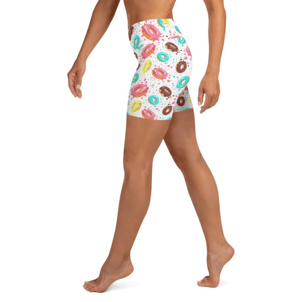 Doughnut Pattern Yoga Shorts