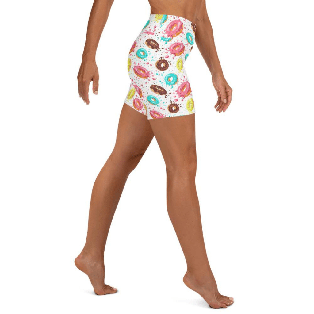 Doughnut Pattern Yoga Shorts