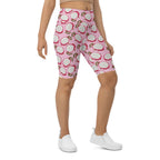 Dragon Fruit Pattern Biker Shorts