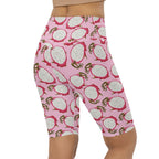 Dragon Fruit Pattern Biker Shorts