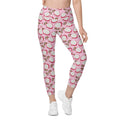 Dragon Fruit Pattern Leggings With Pockets