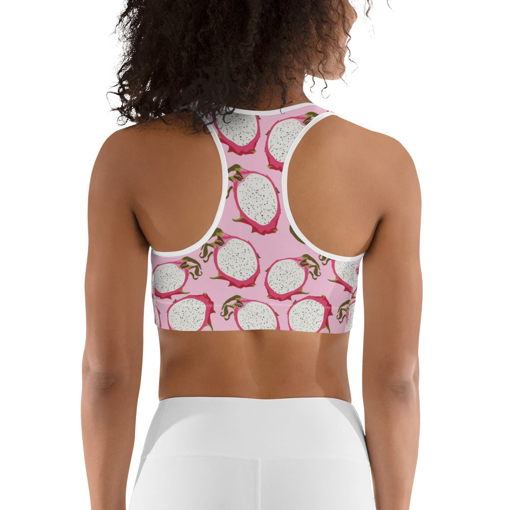 Dragon Fruit Pattern Sports Bra