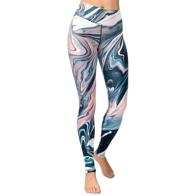 Marble Digital Print Yoga Pants