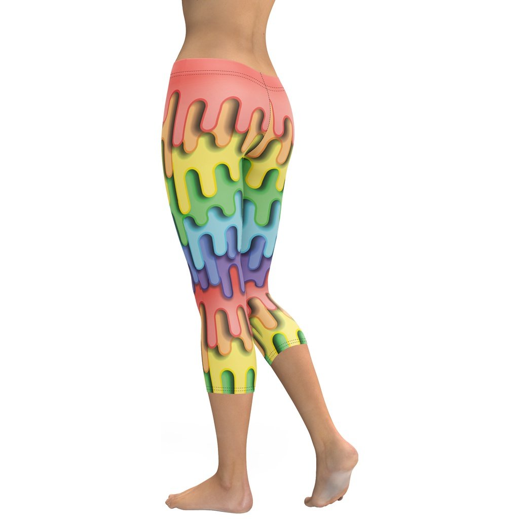 Dripping Rainbow Capris
