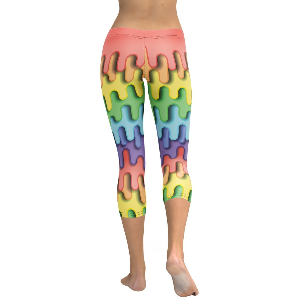 Dripping Rainbow Capris