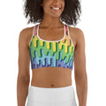 Dripping Rainbow Sports Bra