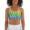 Dripping Rainbow Sports Bra