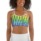 Dripping Rainbow Sports Bra