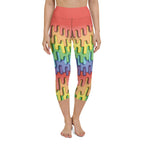 Dripping Rainbow Yoga Capris
