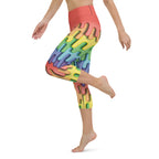 Dripping Rainbow Yoga Capris