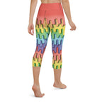 Dripping Rainbow Yoga Capris