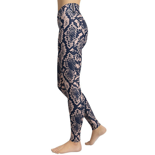Dusty Pink Snakeskin Yoga Leggings