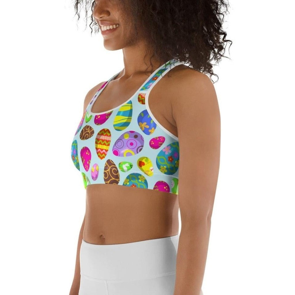 Easter Egg Pattern Sports Bra