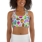 Easter Egg Pattern Sports Bra