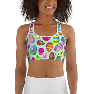 Easter Egg Pattern Sports Bra