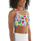 Easter Egg Pattern Sports Bra