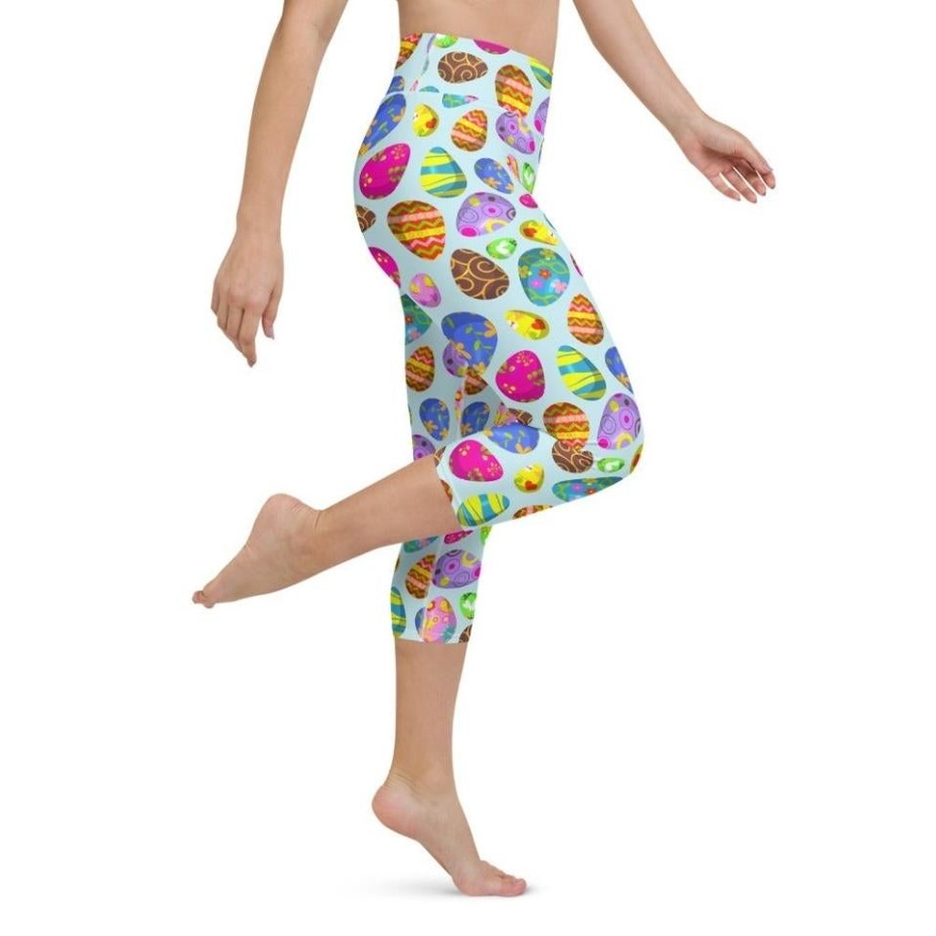 Easter Egg Pattern Yoga Capris