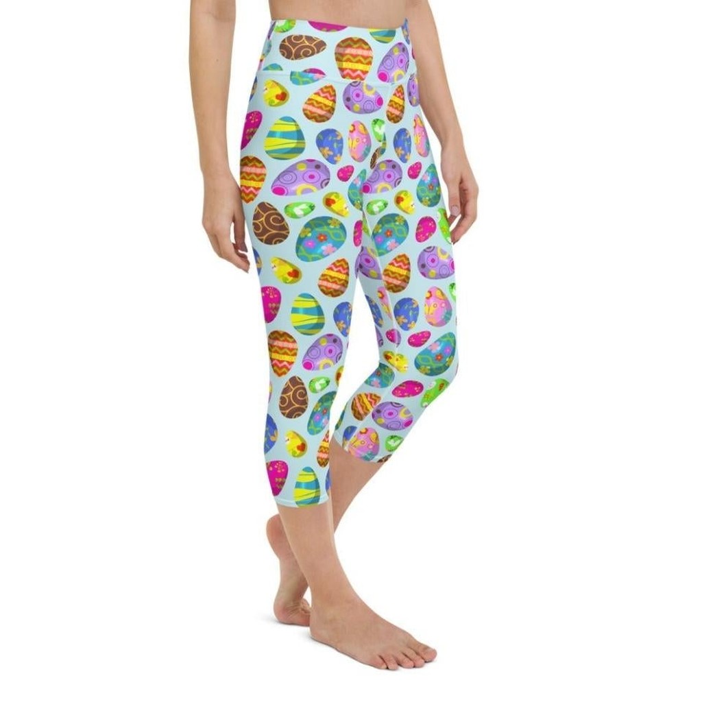 Easter Egg Pattern Yoga Capris