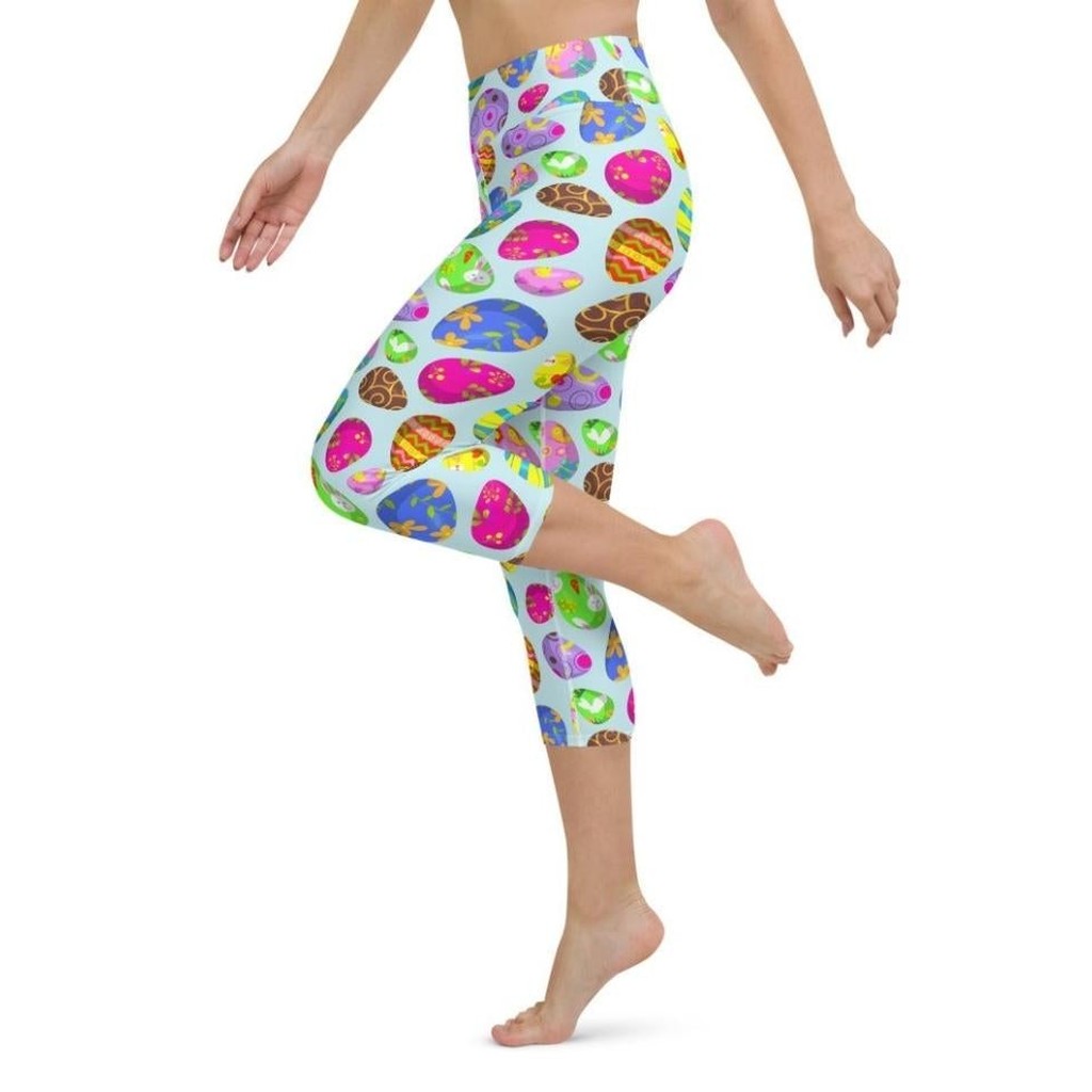 Easter Egg Pattern Yoga Capris