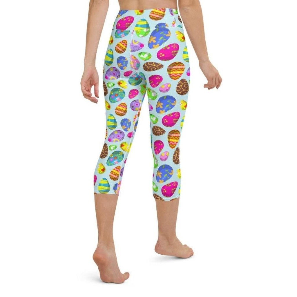 Easter Egg Pattern Yoga Capris