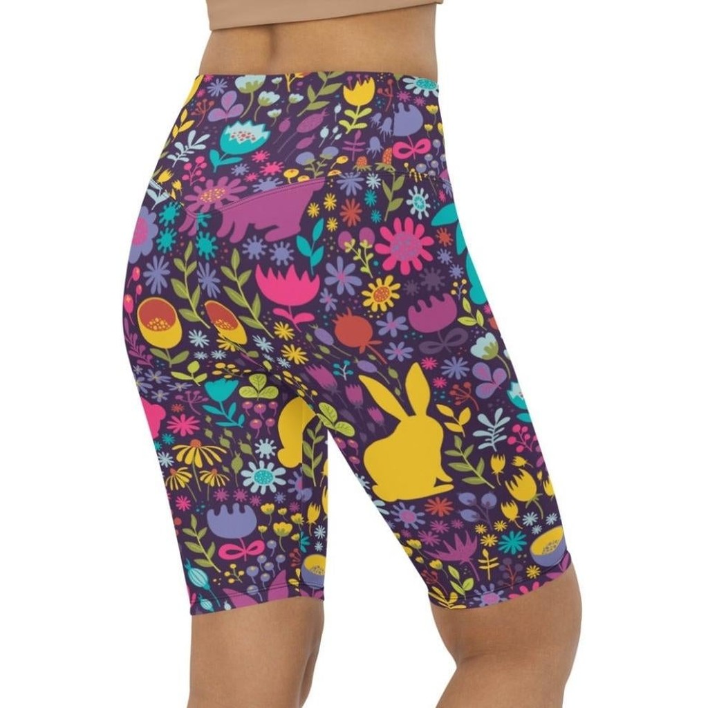 Easter Garden Biker Shorts