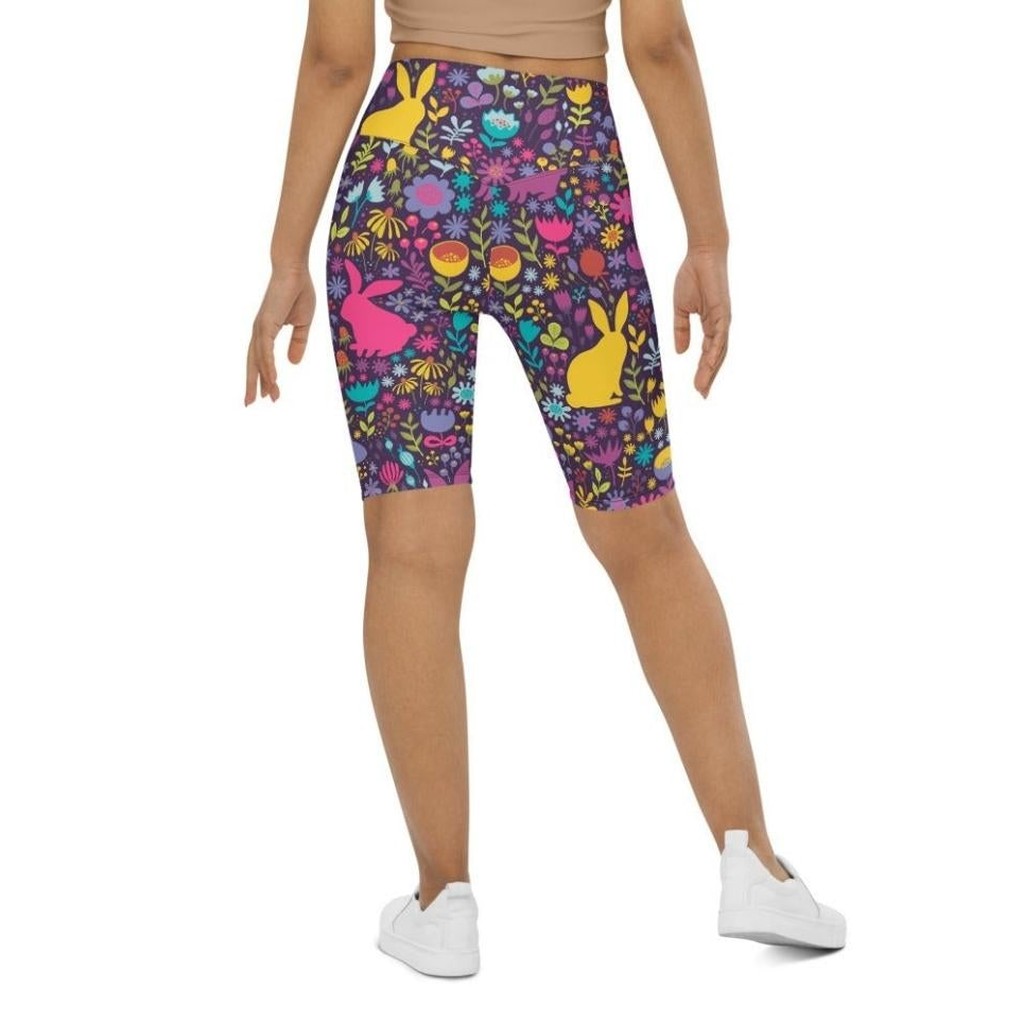 Easter Garden Biker Shorts