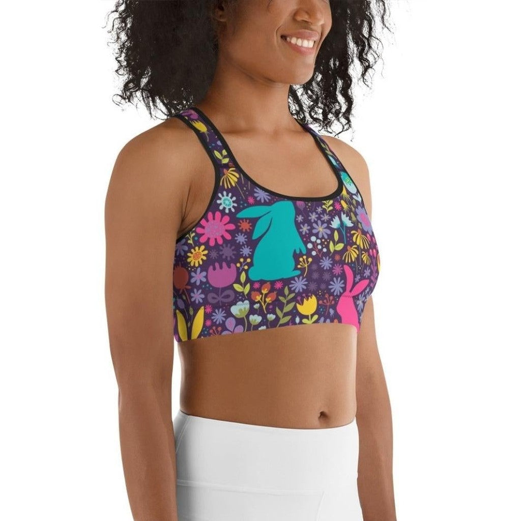 Easter Garden Sports Bra
