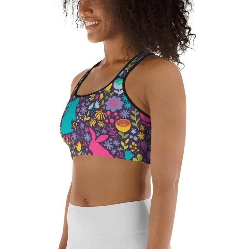 Easter Garden Sports Bra
