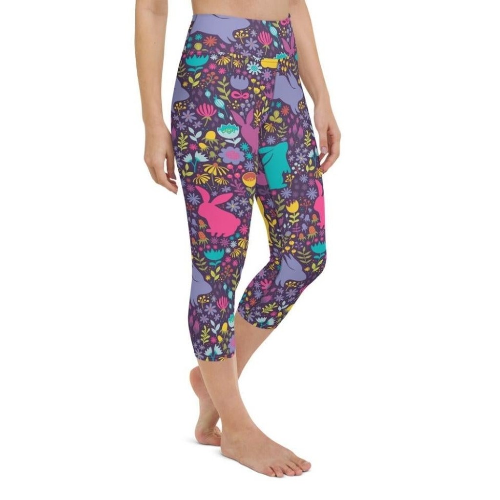 Easter Garden Yoga Capris
