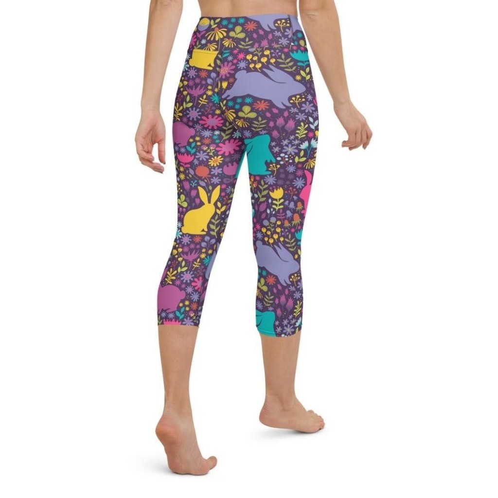 Easter Garden Yoga Capris