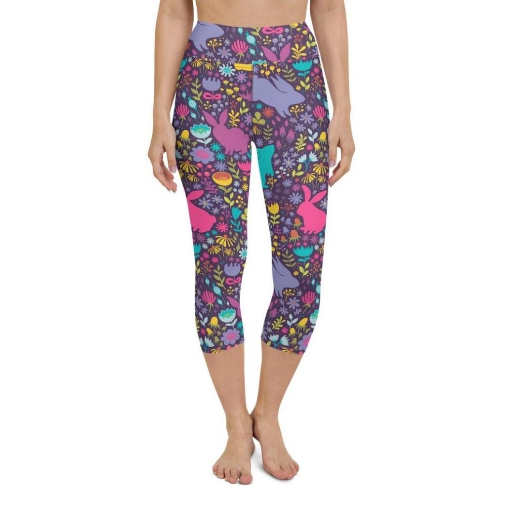 Easter Garden Yoga Capris