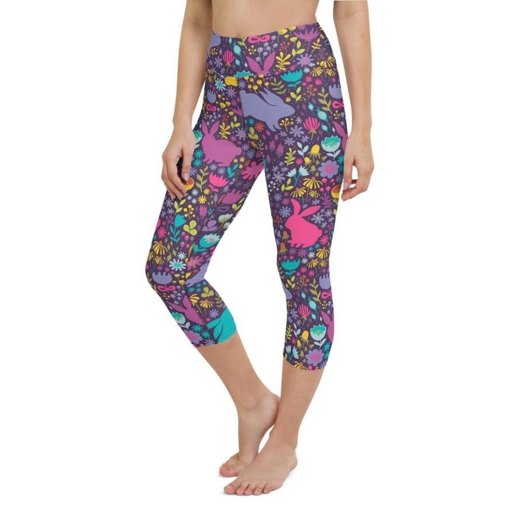 Easter Garden Yoga Capris