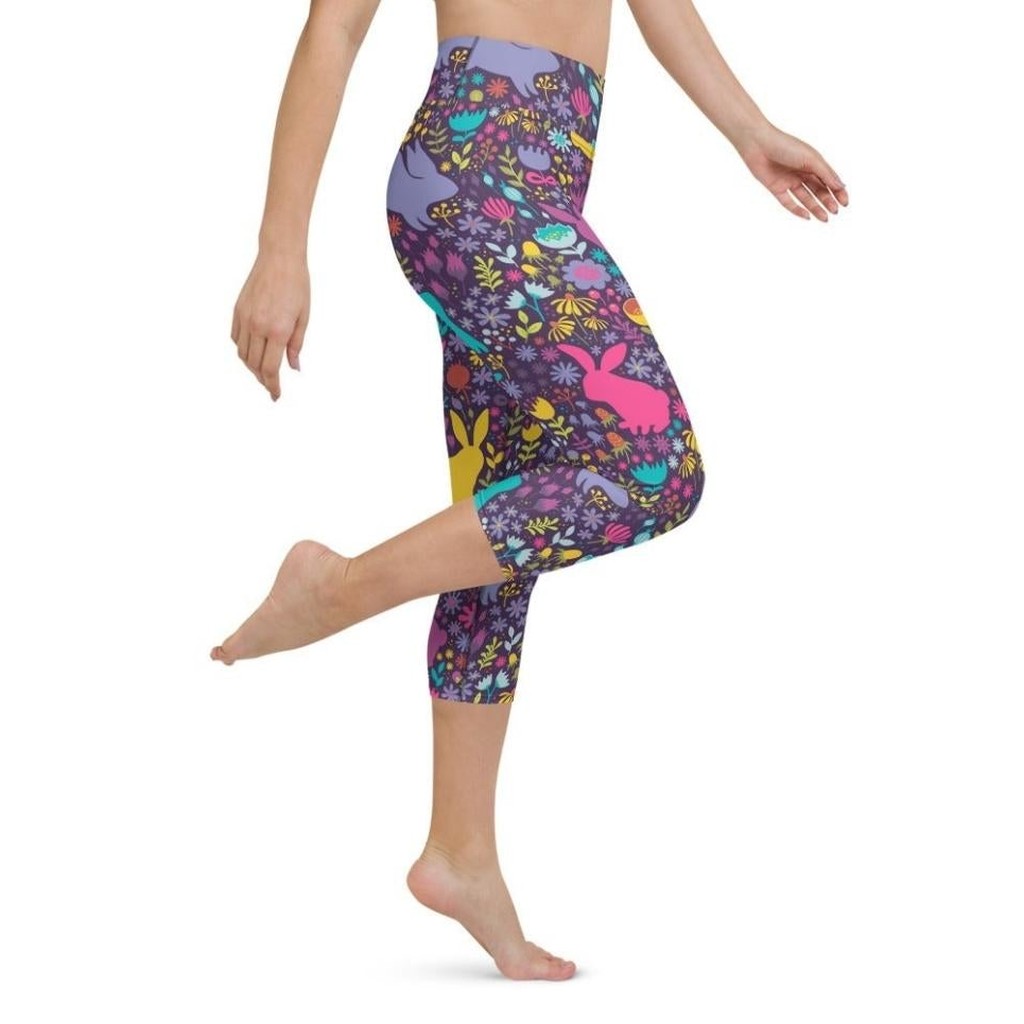 Easter Garden Yoga Capris