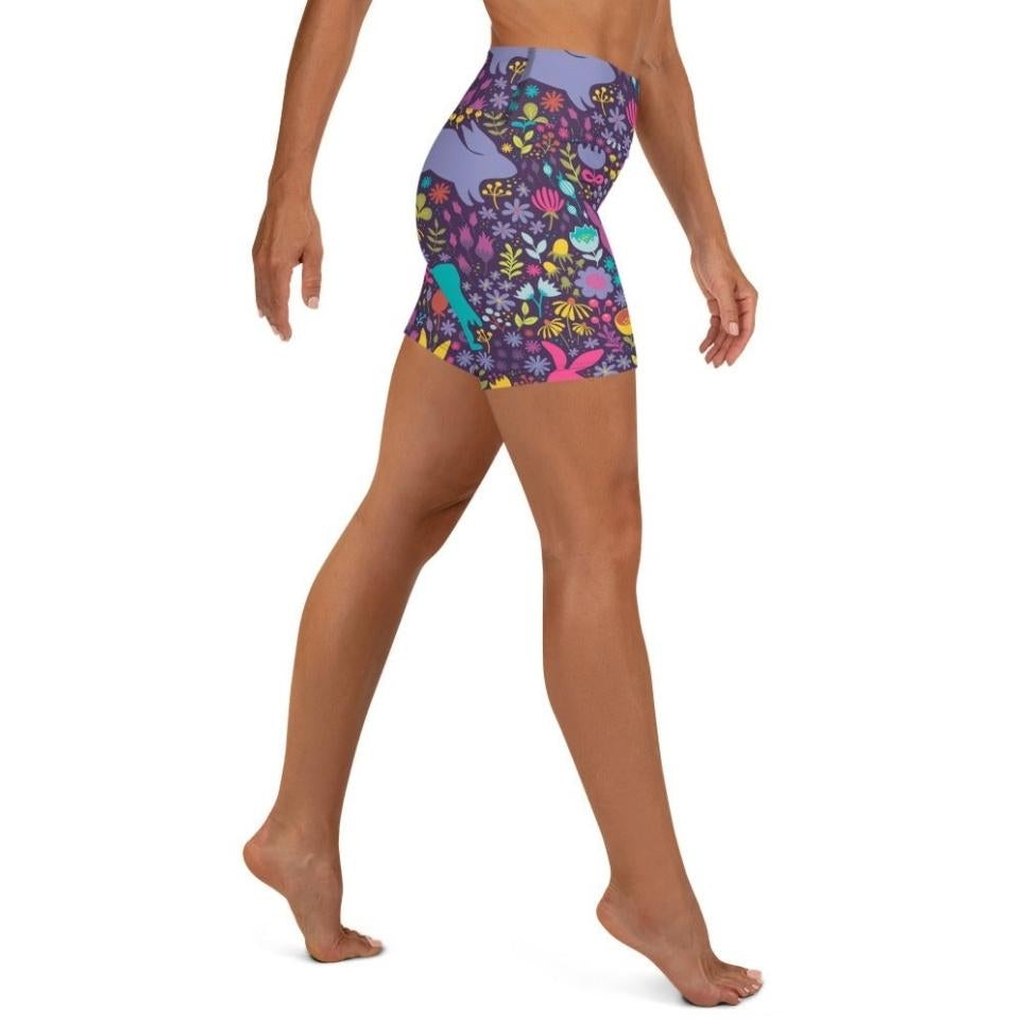 Easter Garden Yoga Shorts