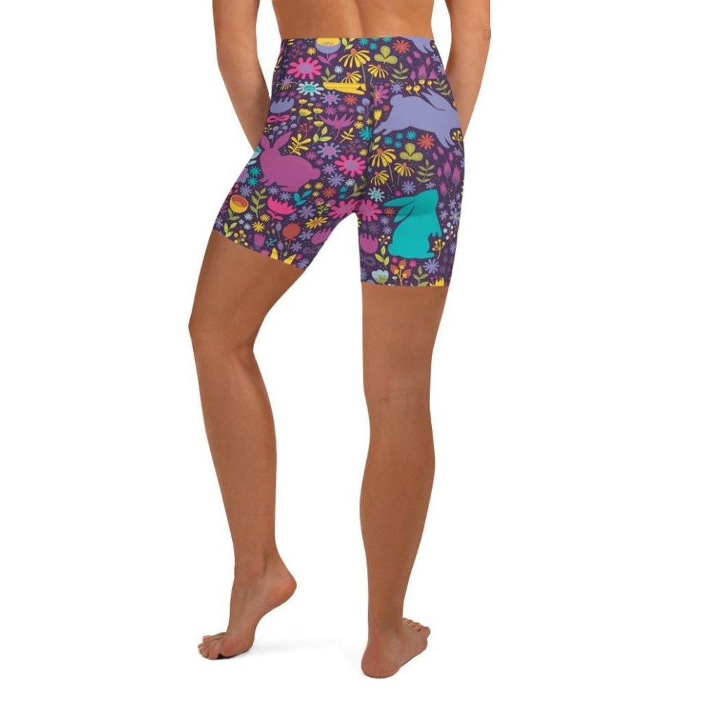Easter Garden Yoga Shorts