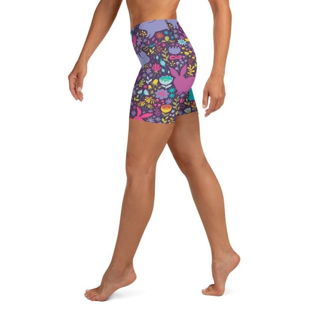 Easter Garden Yoga Shorts