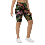 Embroidery Flamingo Biker Shorts