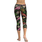 Embroidery Flamingo Capris