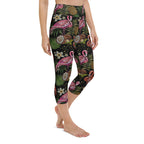 Embroidery Flamingo Yoga Capris