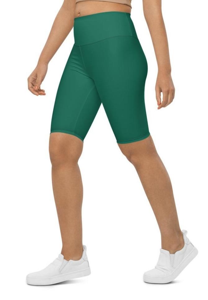 Emerald Green Biker Shorts