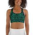 Emerald Green Leopard Sports Bra