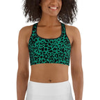 Emerald Green Leopard Sports Bra