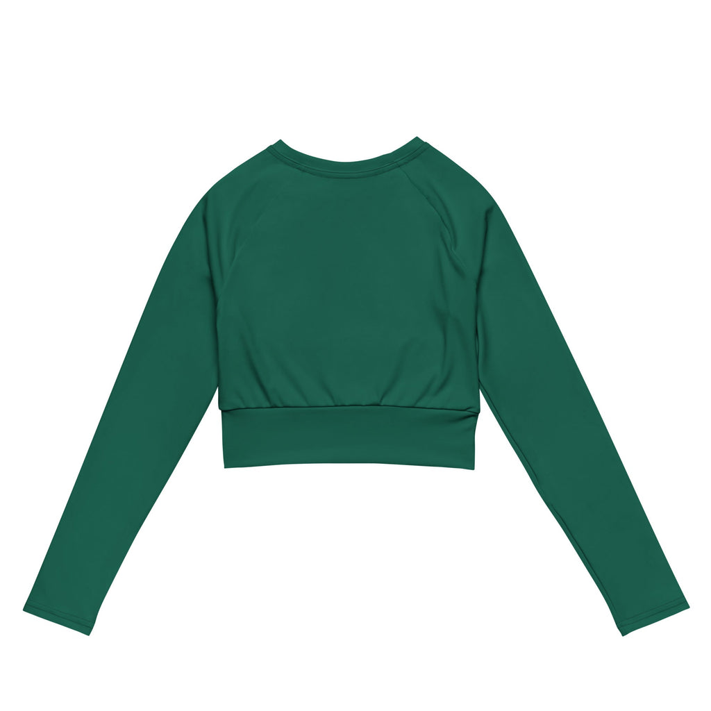 Emerald Green Recycled Long-sleeve Crop Top