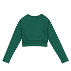 Emerald Green Recycled Long-sleeve Crop Top